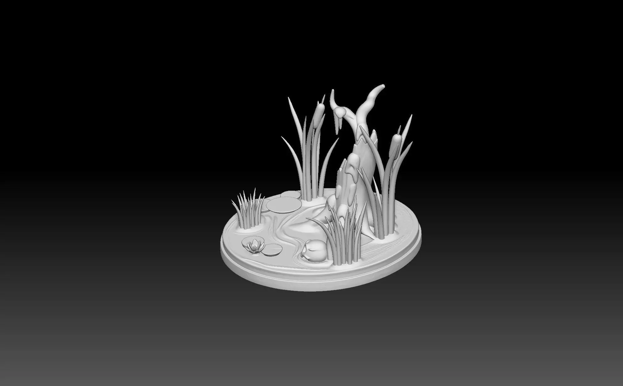 Fantasy Miniature Base -3D printing model 3D print model_1