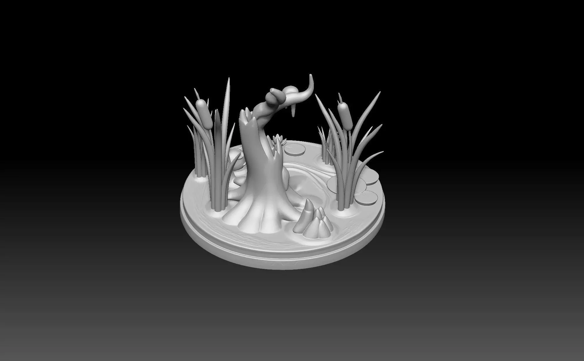 Fantasy Miniature Base -3D printing model 3D print model_3