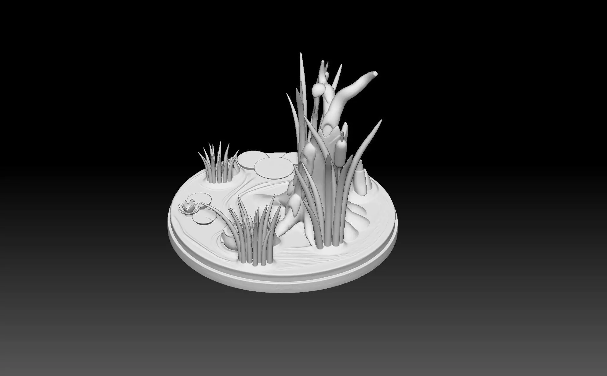 Fantasy Miniature Base -3D printing model 3D print model_2