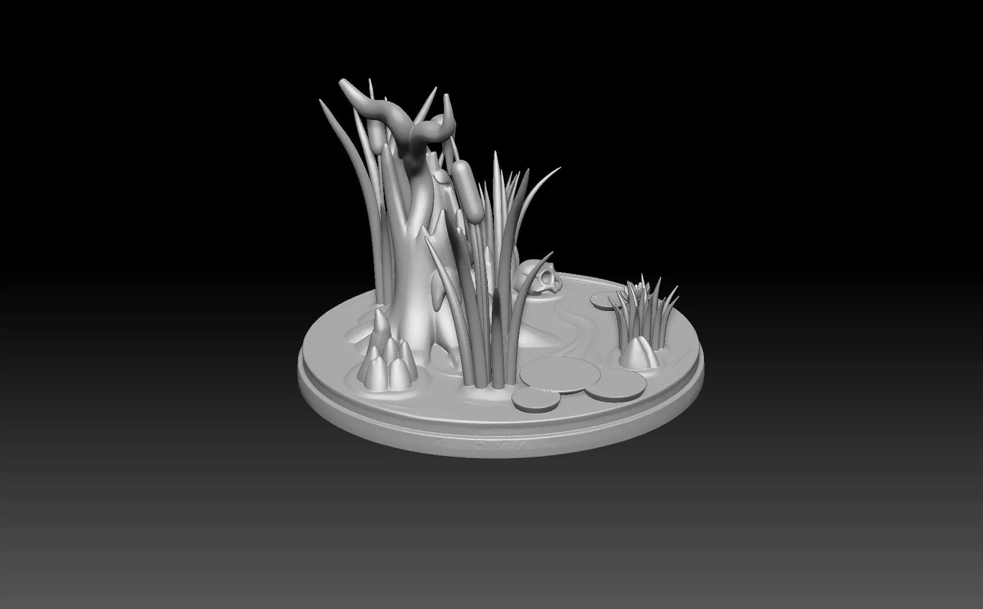 Fantasy Miniature Base -3D printing model 3D print model_4