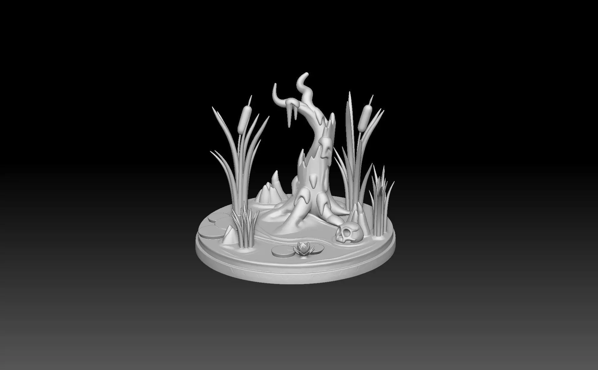 Fantasy Miniature Base -3D printing model 3D print model_0