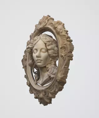 Decorative Wall Sculpture 3D Model 3D model