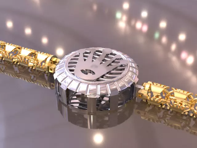 3d Rolex ring and bracelet 3D print model_1