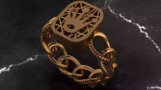 3d Rolex ring and bracelet