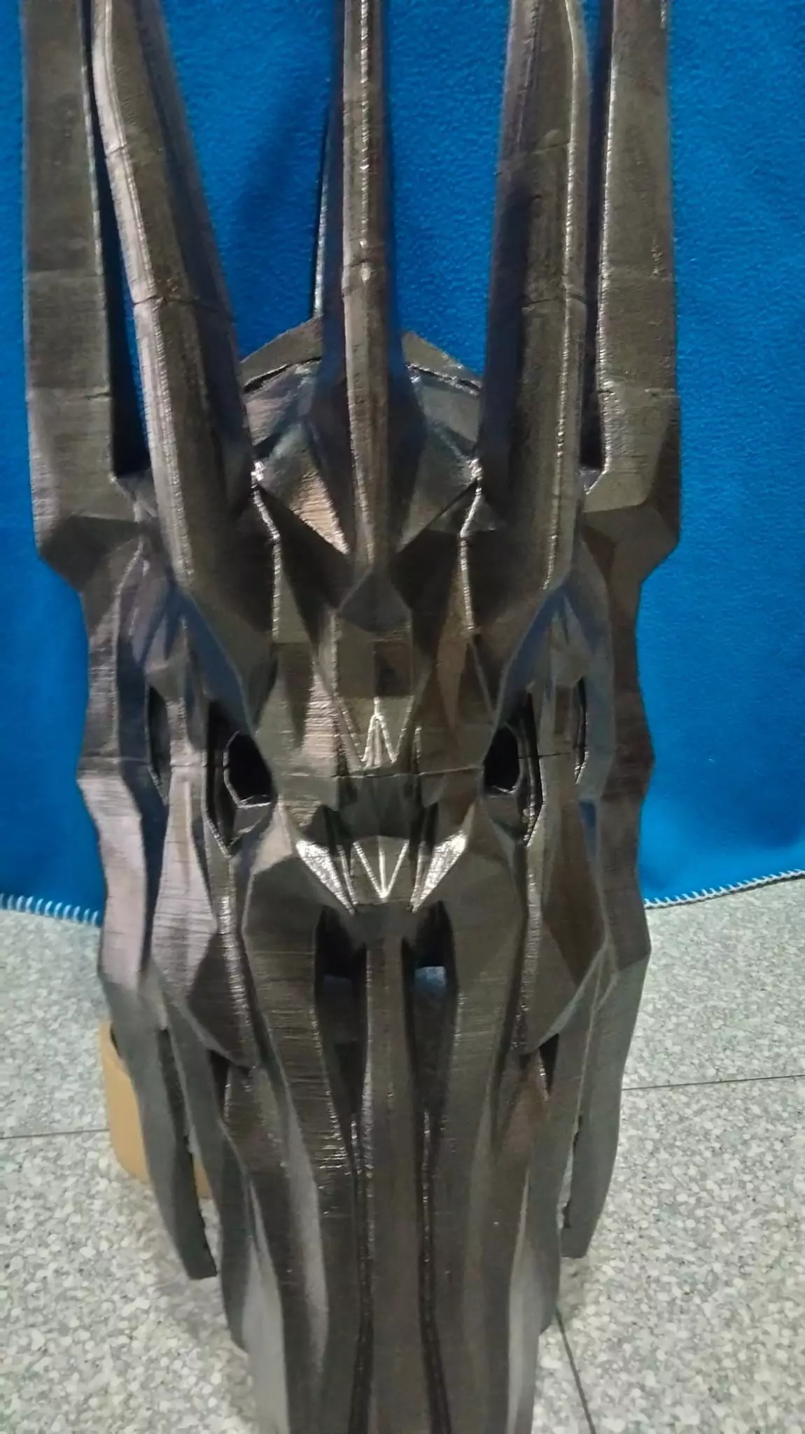 Sauron The Dark Lord Helmet  Lord of the Rings 3D Model 3D print model_2
