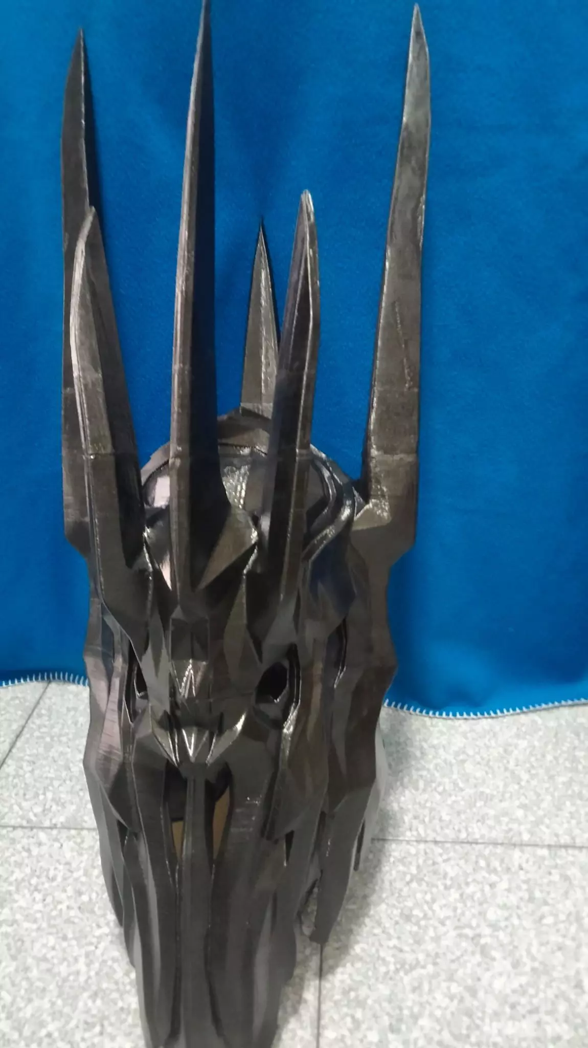 Sauron The Dark Lord Helmet  Lord of the Rings 3D Model 3D print model_4