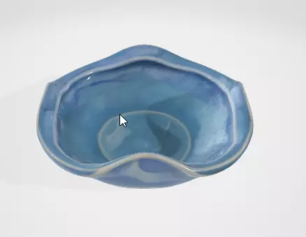 Decorative Blue Bowl 3D Asset 3D model