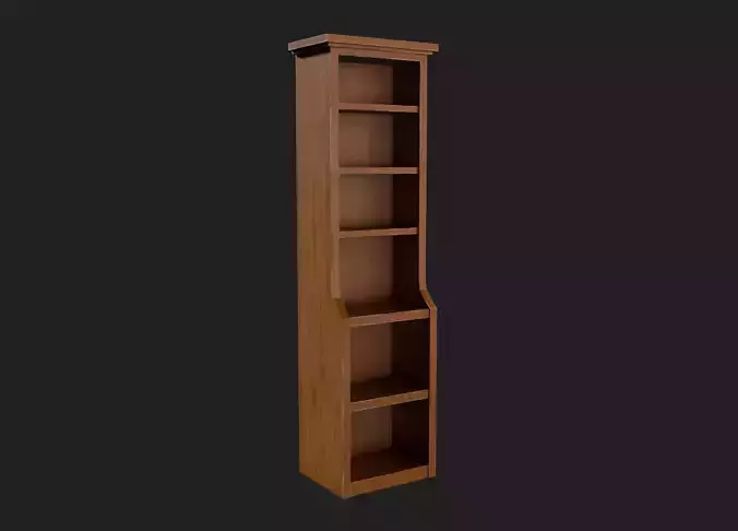 Tall Wooden Bookshelf