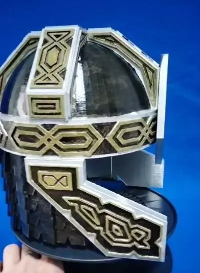 Casco de Gimli Replica 3D lista para imprimir 3D print model_1