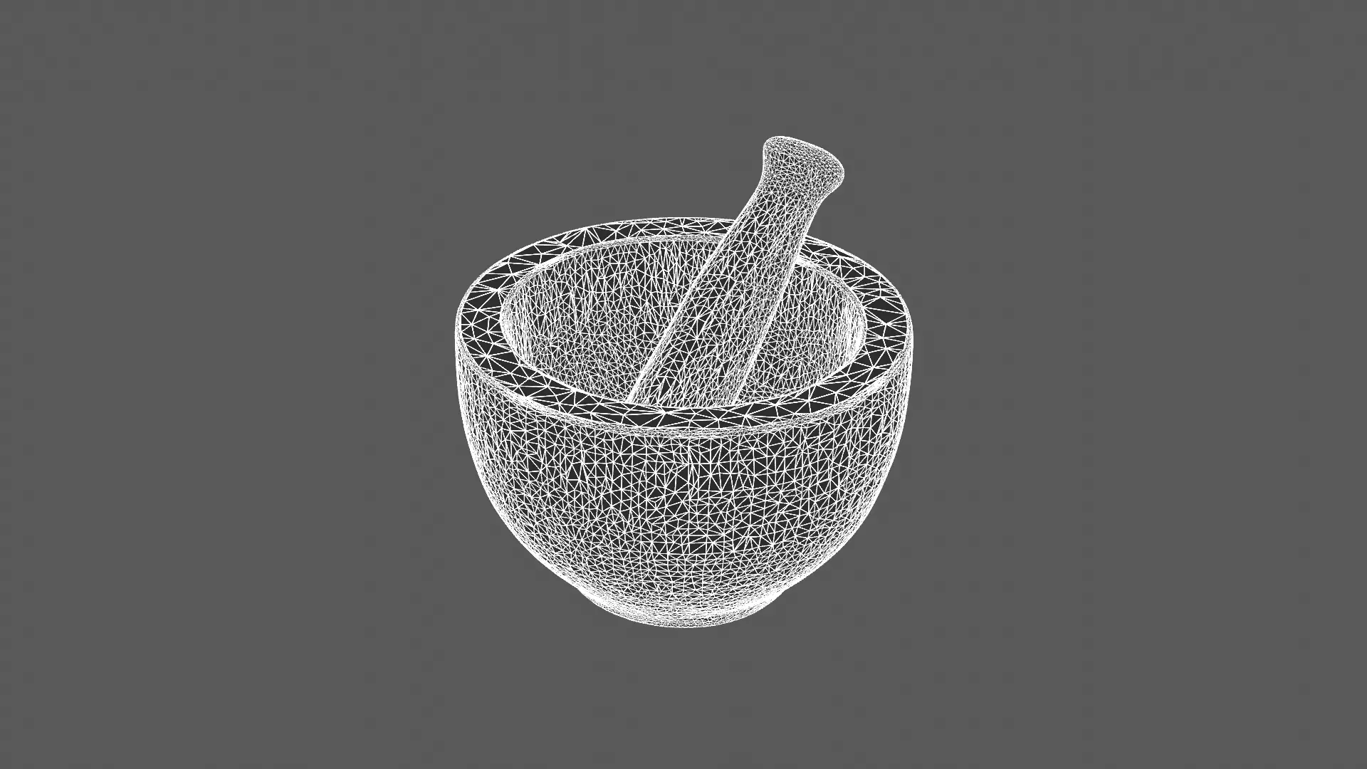 Realistic Mortar and Pestle 3D Model 3D model_8