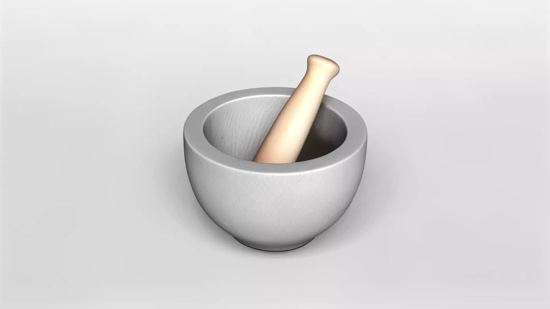 Realistic Mortar and Pestle 3D Model 3D model_3