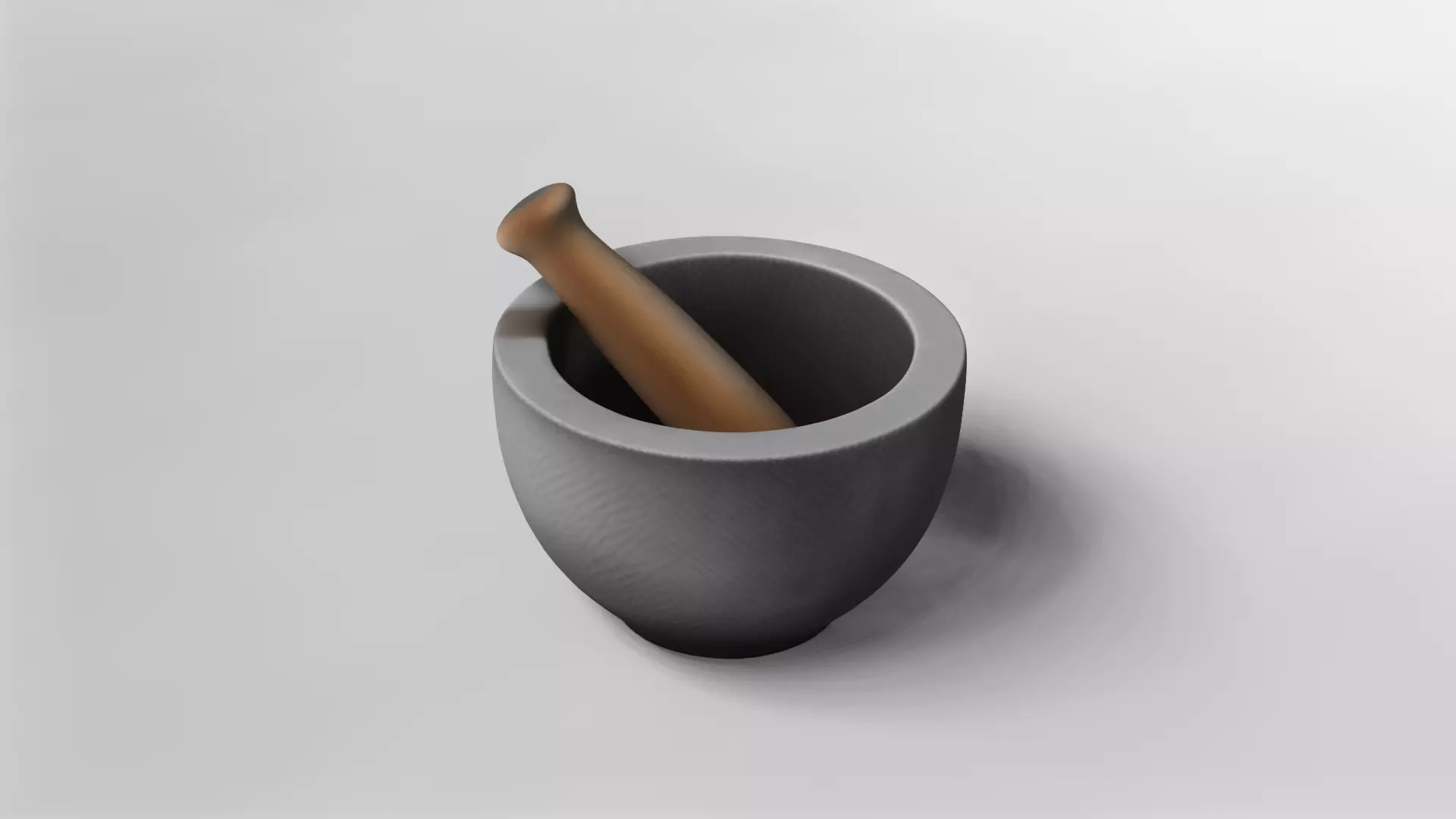Realistic Mortar and Pestle 3D Model 3D model_1