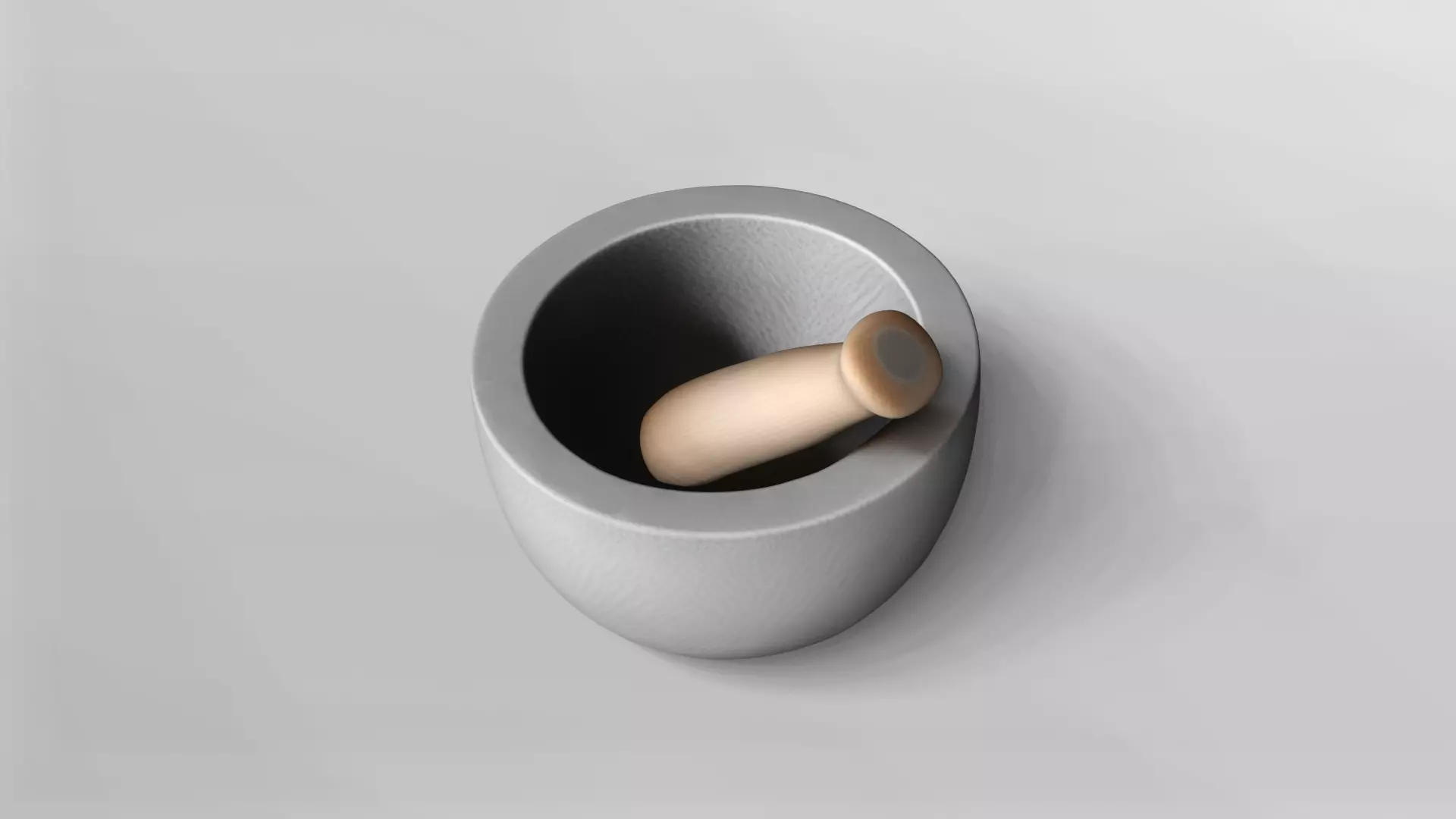 Realistic Mortar and Pestle 3D Model 3D model_4