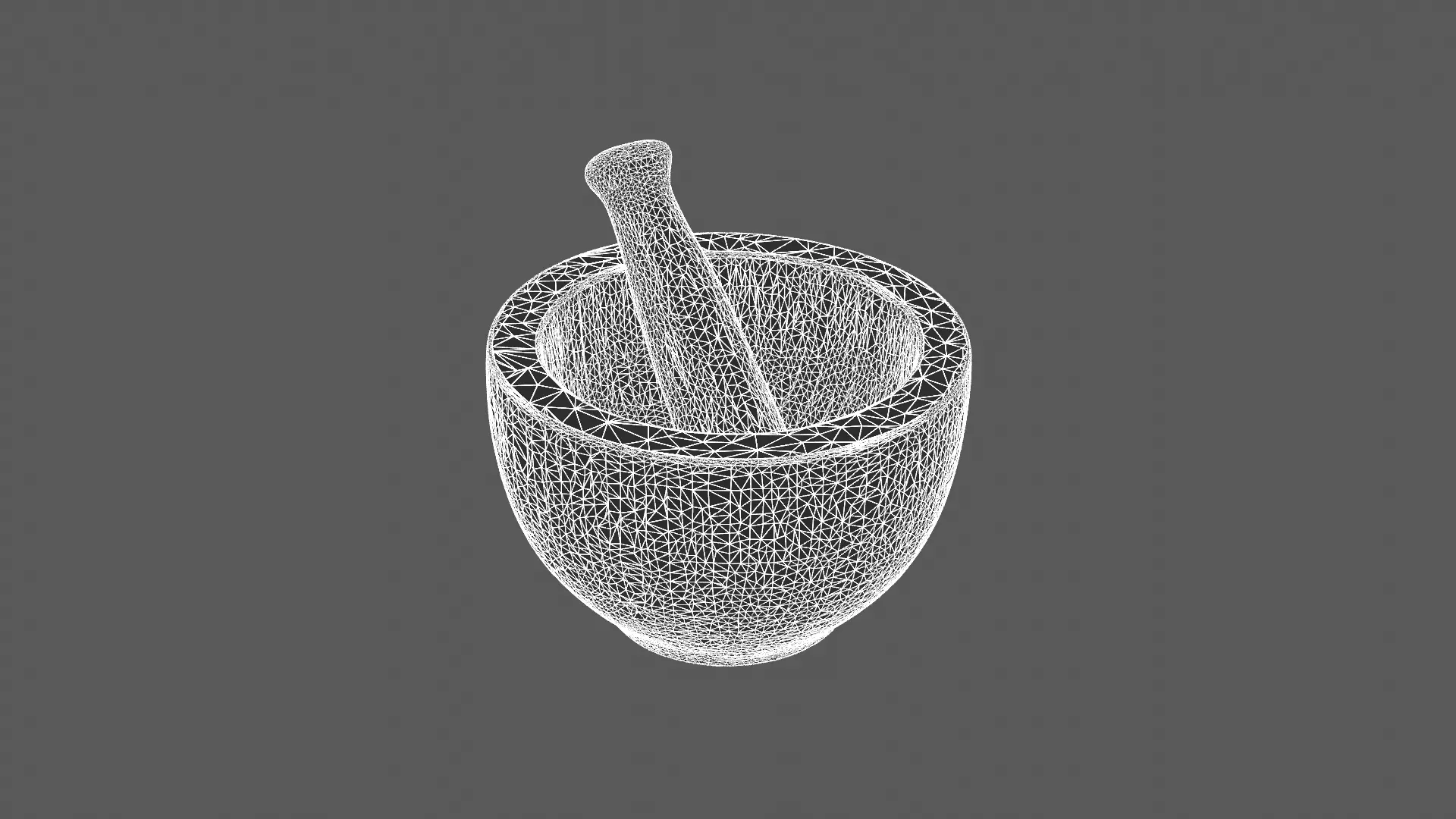 Realistic Mortar and Pestle 3D Model 3D model_7
