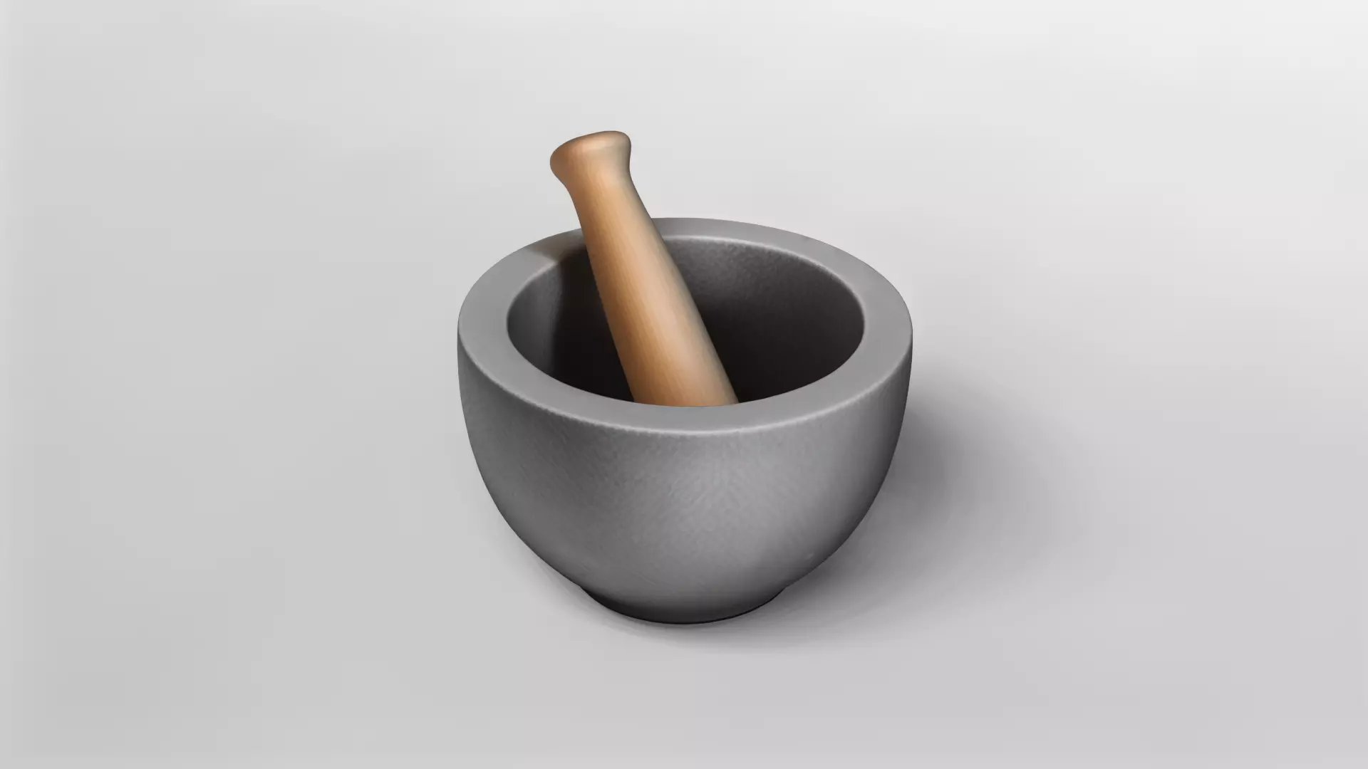 Realistic Mortar and Pestle 3D Model 3D model_2