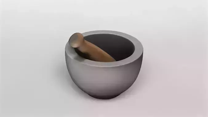 Realistic Mortar and Pestle 3D Model 3D model Realistic Mortar and Pestle 3D Model 3D model
