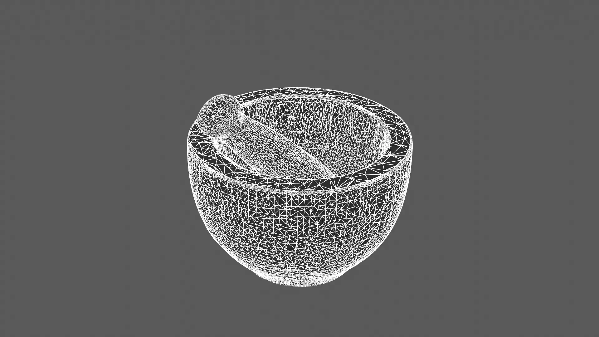 Realistic Mortar and Pestle 3D Model 3D model_5