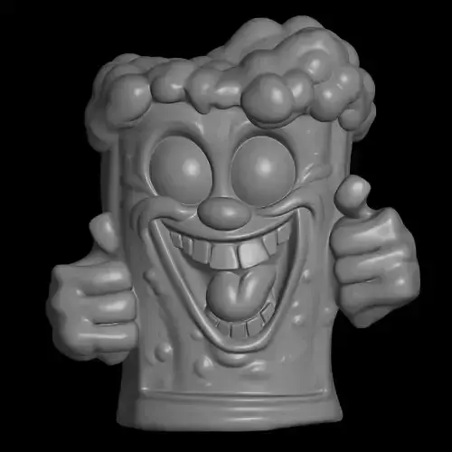 decorative beer glass design 3D print model