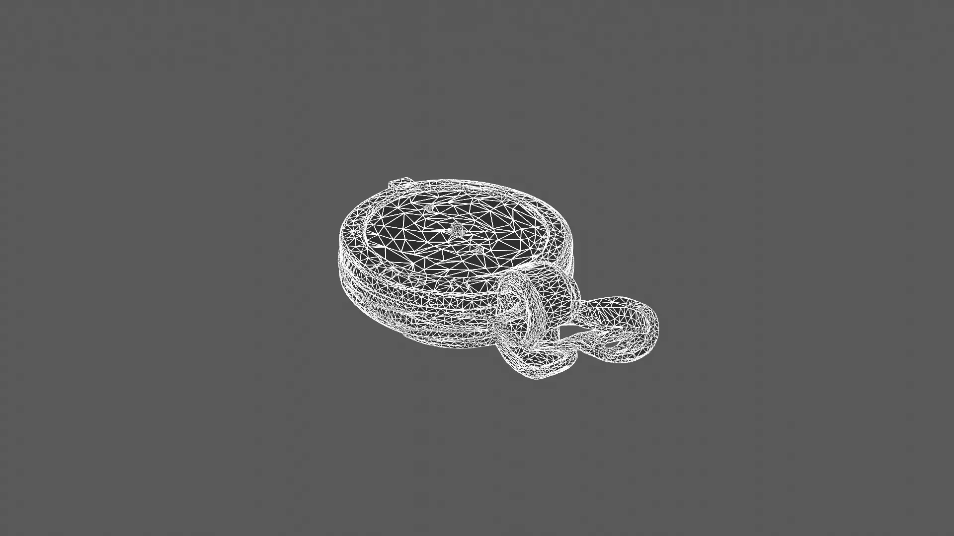 Vintage Brass Compass with Leather Case 3D Model 3D model_7