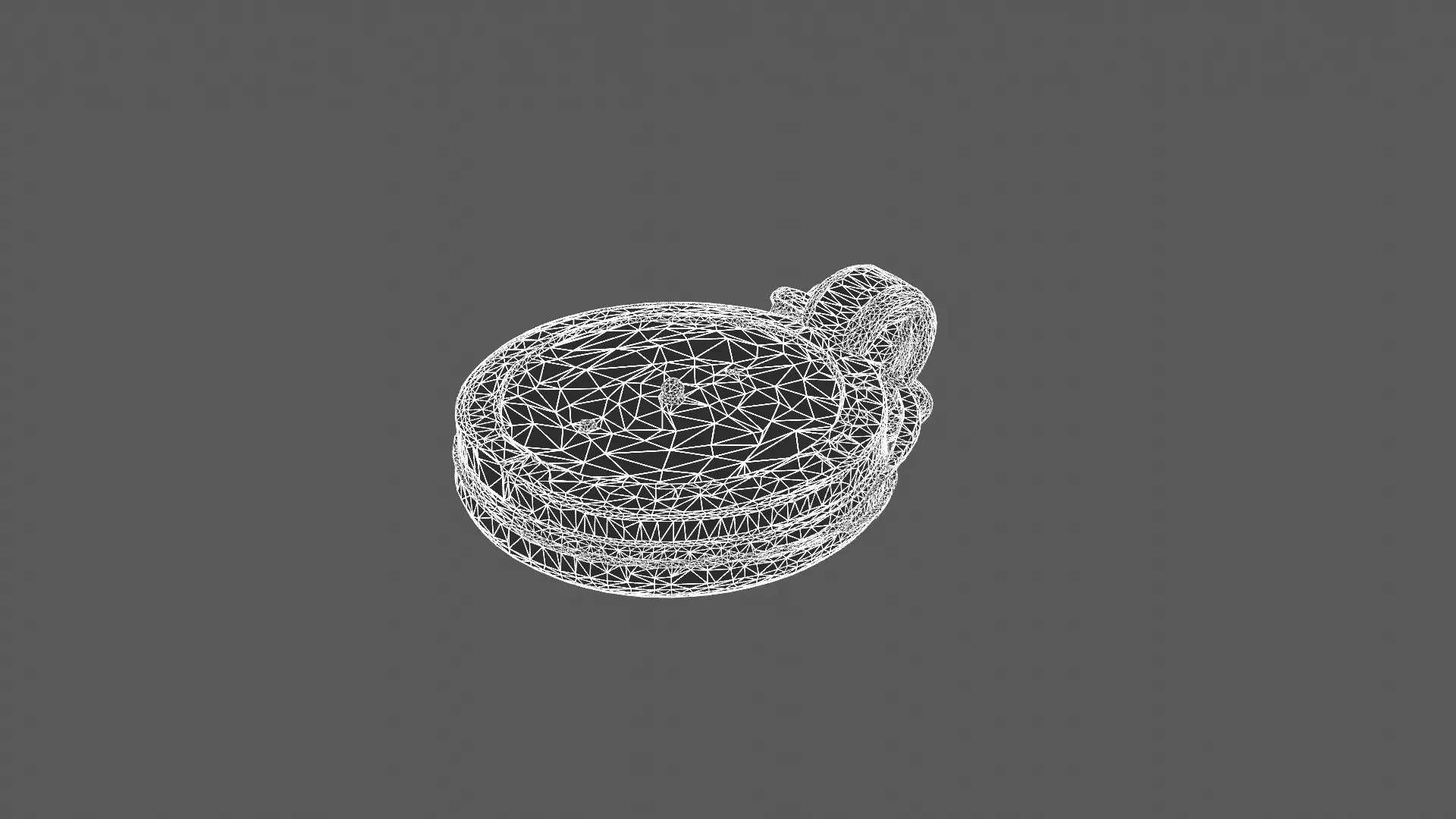 Vintage Brass Compass with Leather Case 3D Model 3D model_5