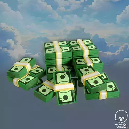 Stylized Low Poly Money 