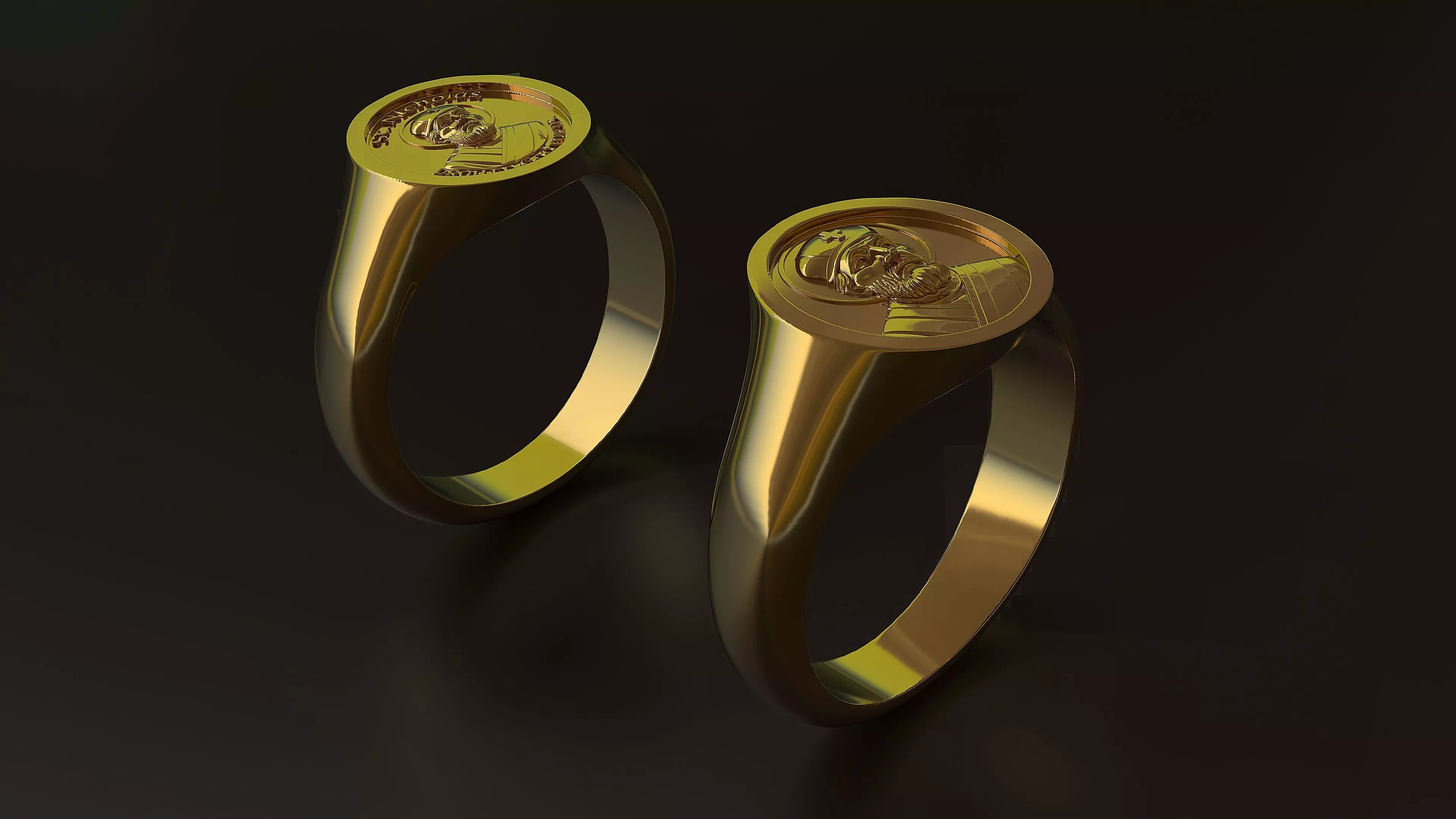 St  Nicholas Ring 3D Model for Silver or Gold Printing 3D print model_0
