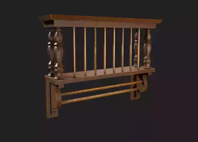 Wooden Wall Shelf Rack