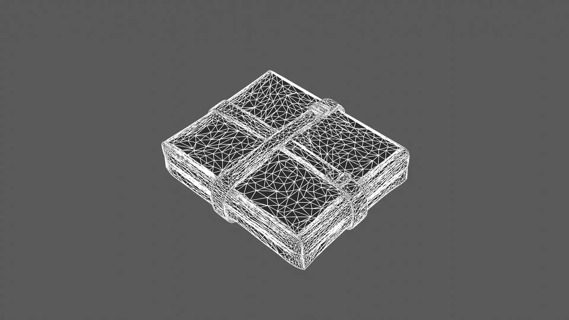 Vintage Leather Briefcase 3D Model 3D model_9