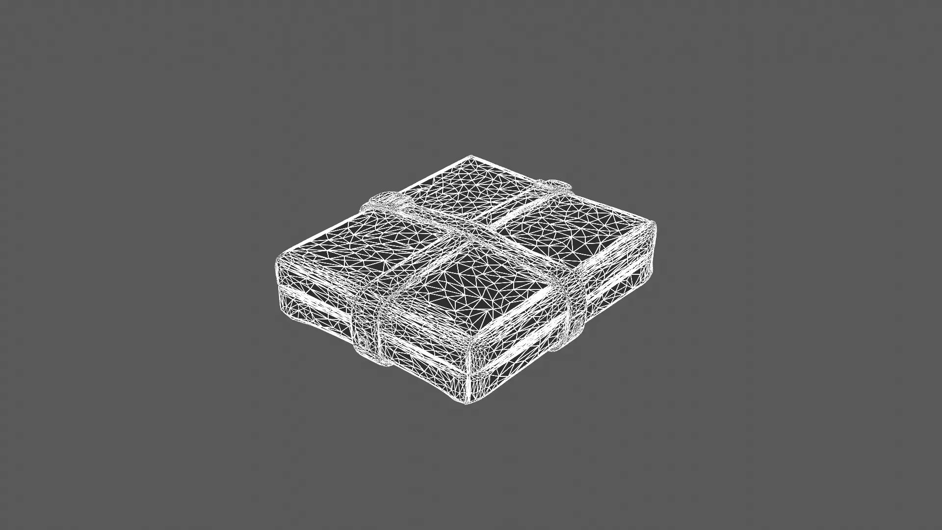 Vintage Leather Briefcase 3D Model 3D model_8