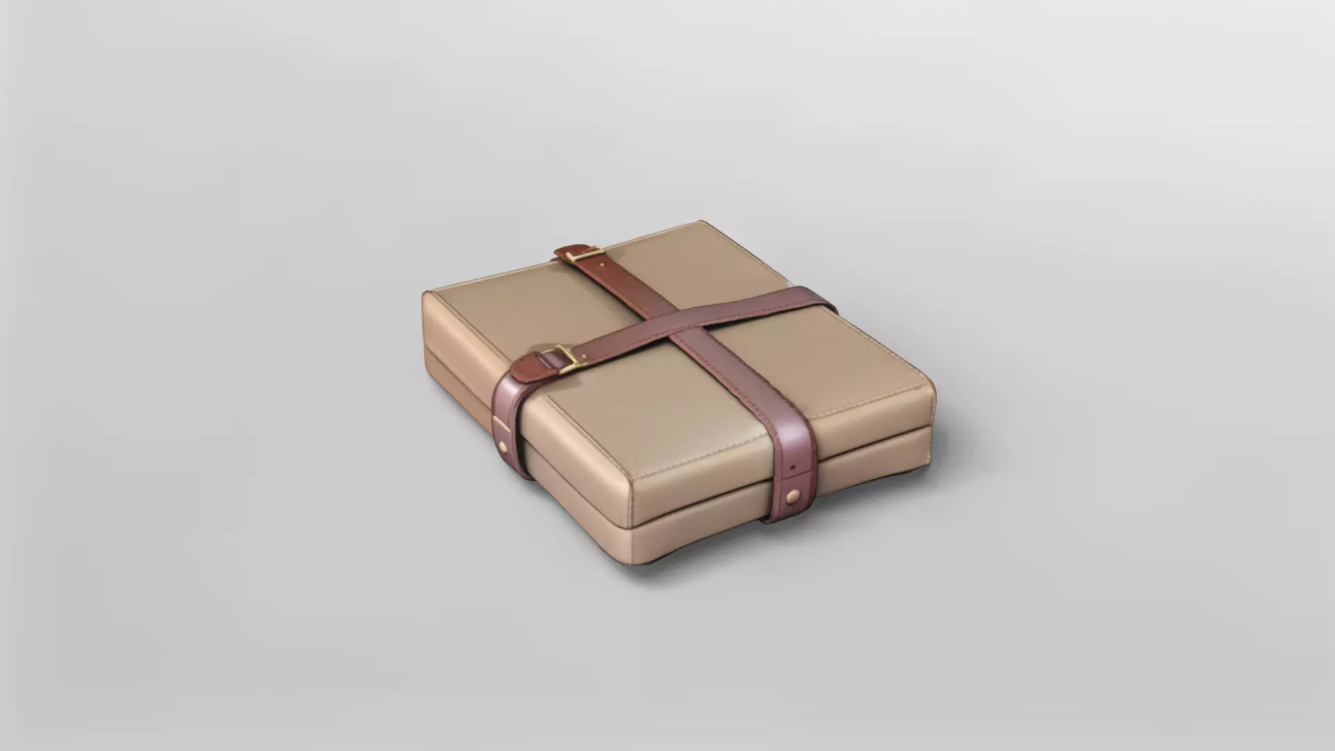 Vintage Leather Briefcase 3D Model 3D model_2
