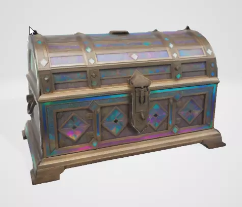 Rustic 3D Chest Model Ideal for Fantasy and Loot Systems 3D model_1