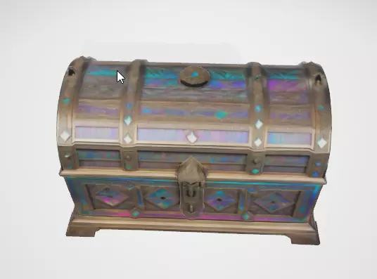 Rustic 3D Chest Model Ideal for Fantasy and Loot Systems 3D model_0