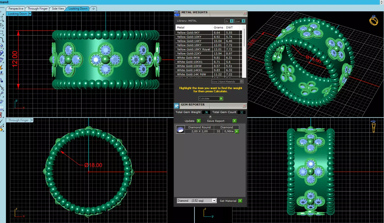 Perlee Clovers Rings Style All Sizes Collection Separate 3D print model_18
