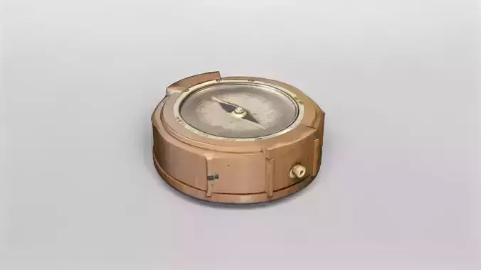Vintage Wooden Compass 3D Model 3D model Vintage Wooden Compass 3D Model 3D model