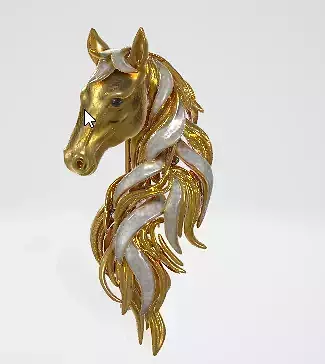Stylish 3D Horse Head Ornament Ideal for Game