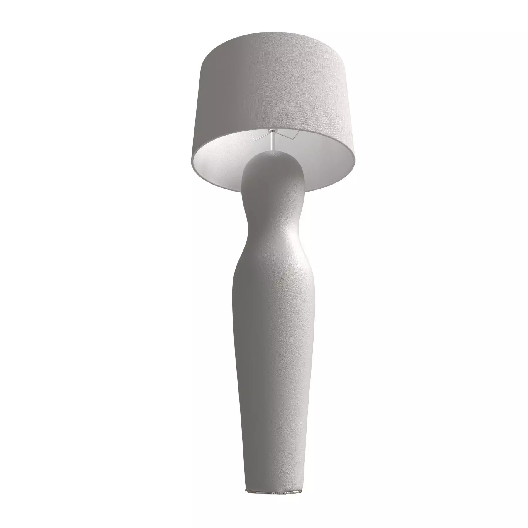 Contemporary Besame Floor Lamp in Cream Lacquer by Robert Kuo 3D model_2