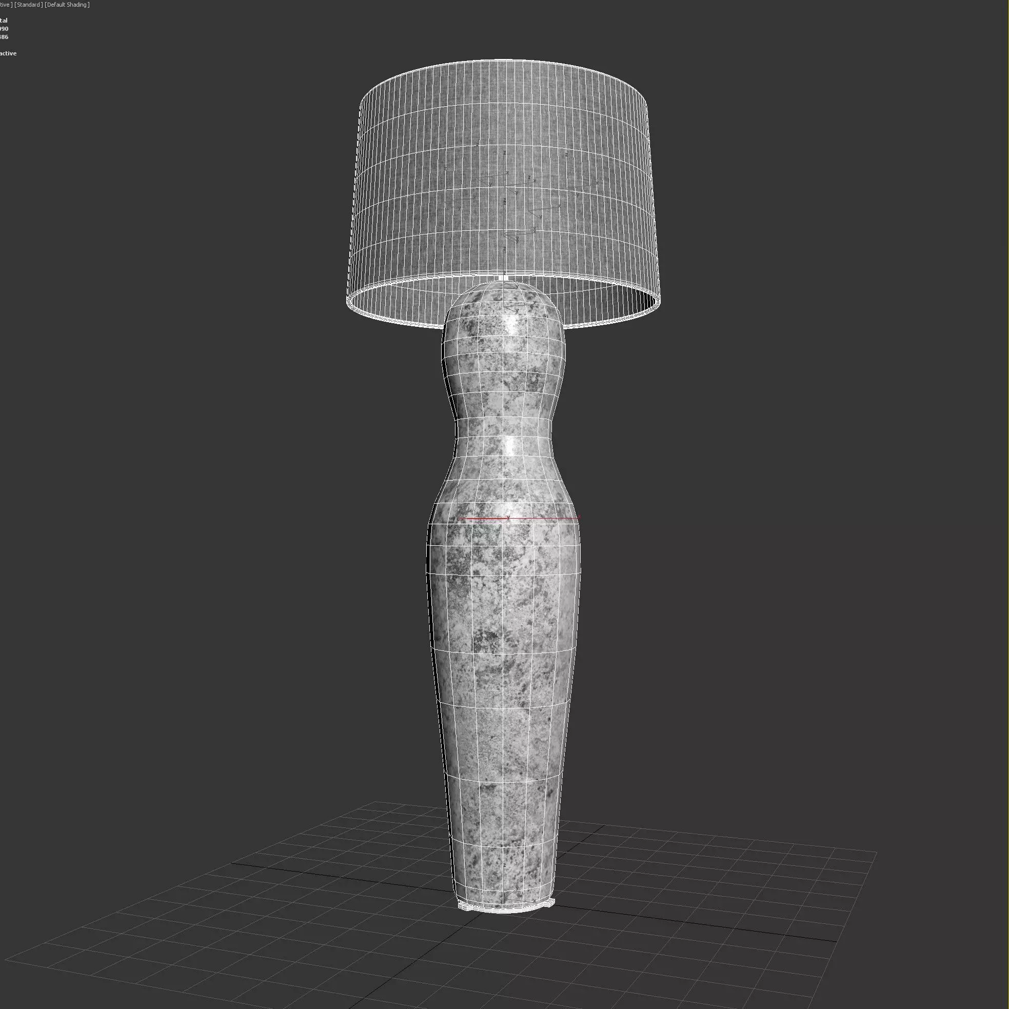 Contemporary Besame Floor Lamp in Cream Lacquer by Robert Kuo 3D model_7