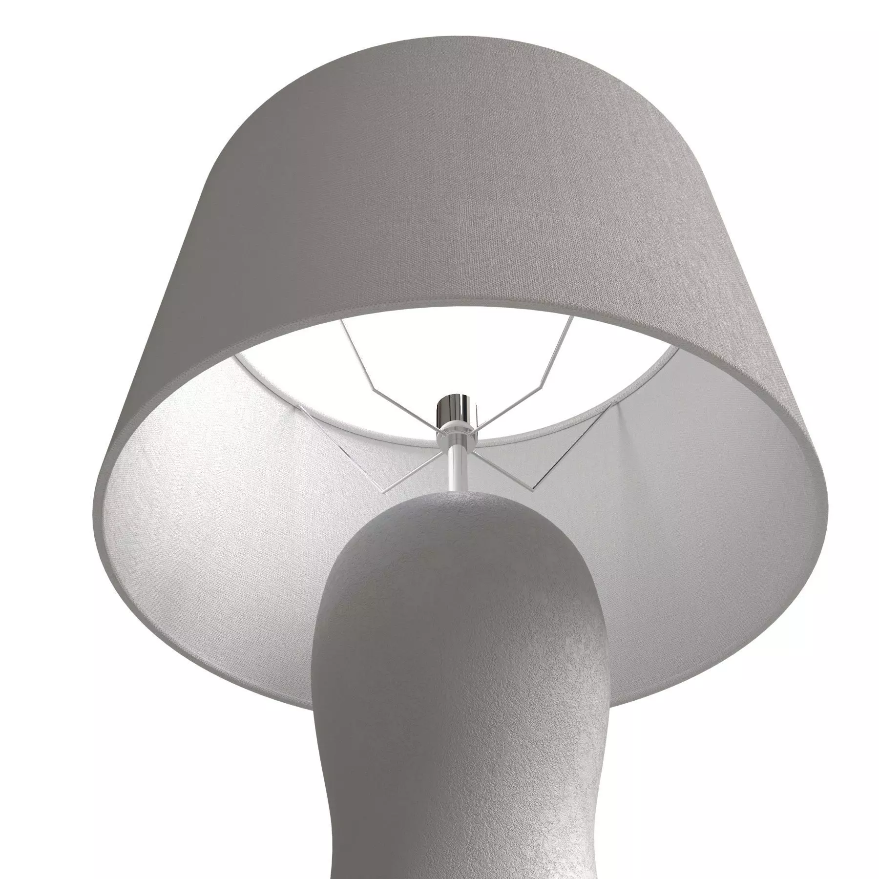 Contemporary Besame Floor Lamp in Cream Lacquer by Robert Kuo 3D model_3