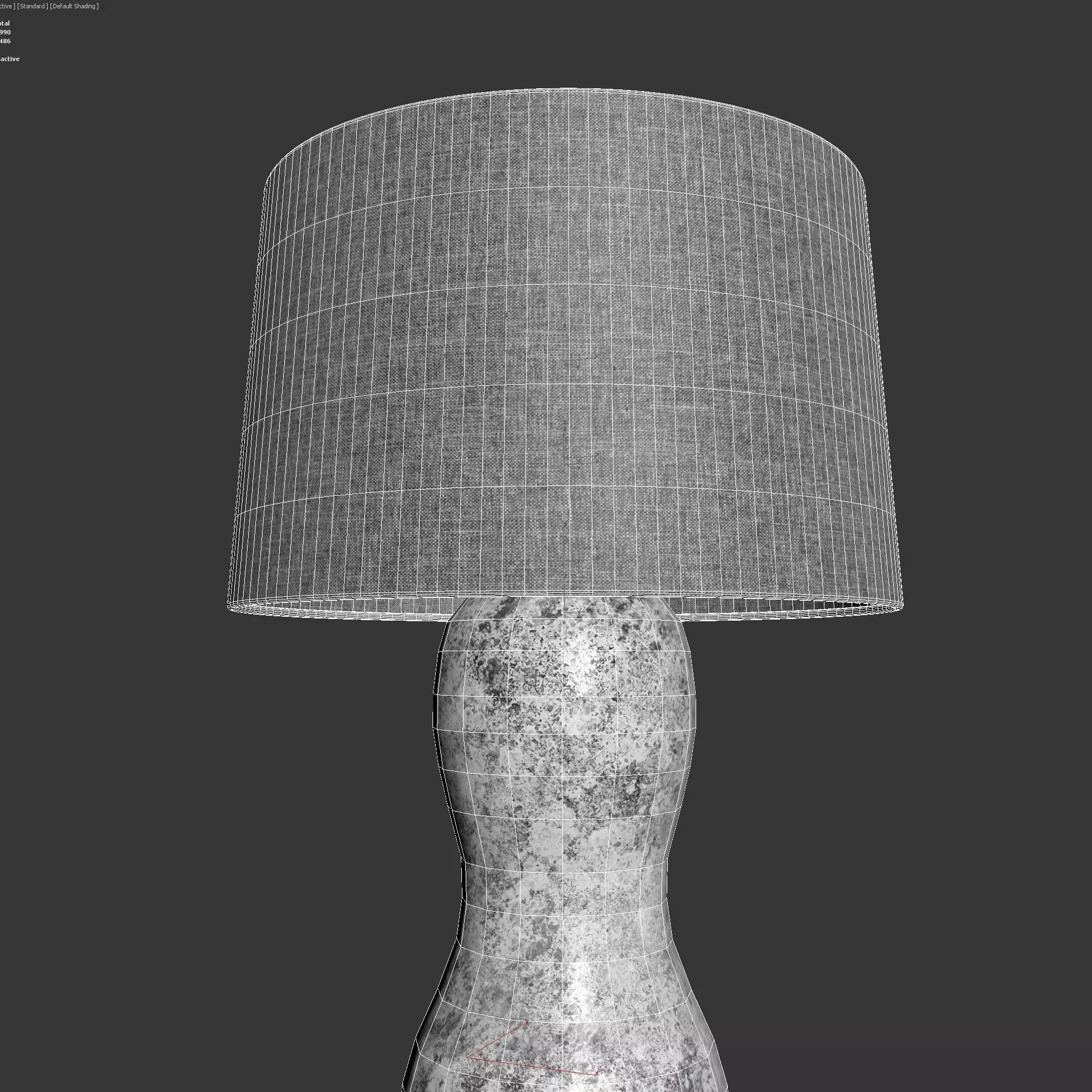 Contemporary Besame Floor Lamp in Cream Lacquer by Robert Kuo 3D model_6