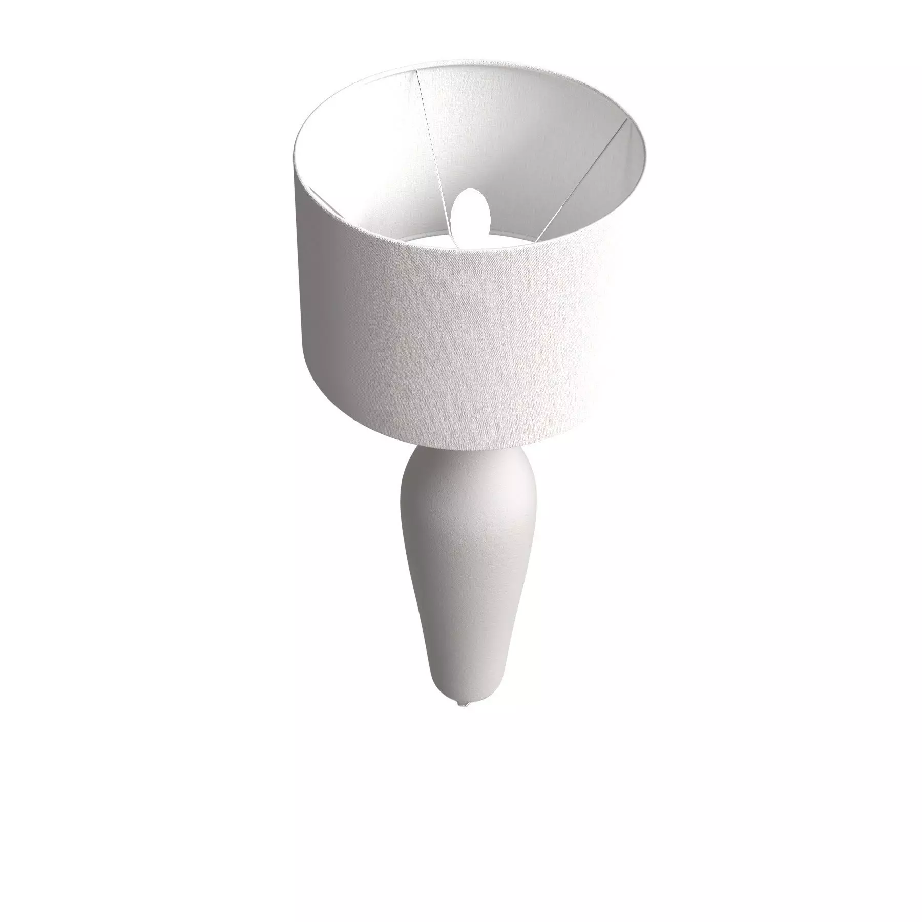 Contemporary Besame Floor Lamp in Cream Lacquer by Robert Kuo 3D model_1