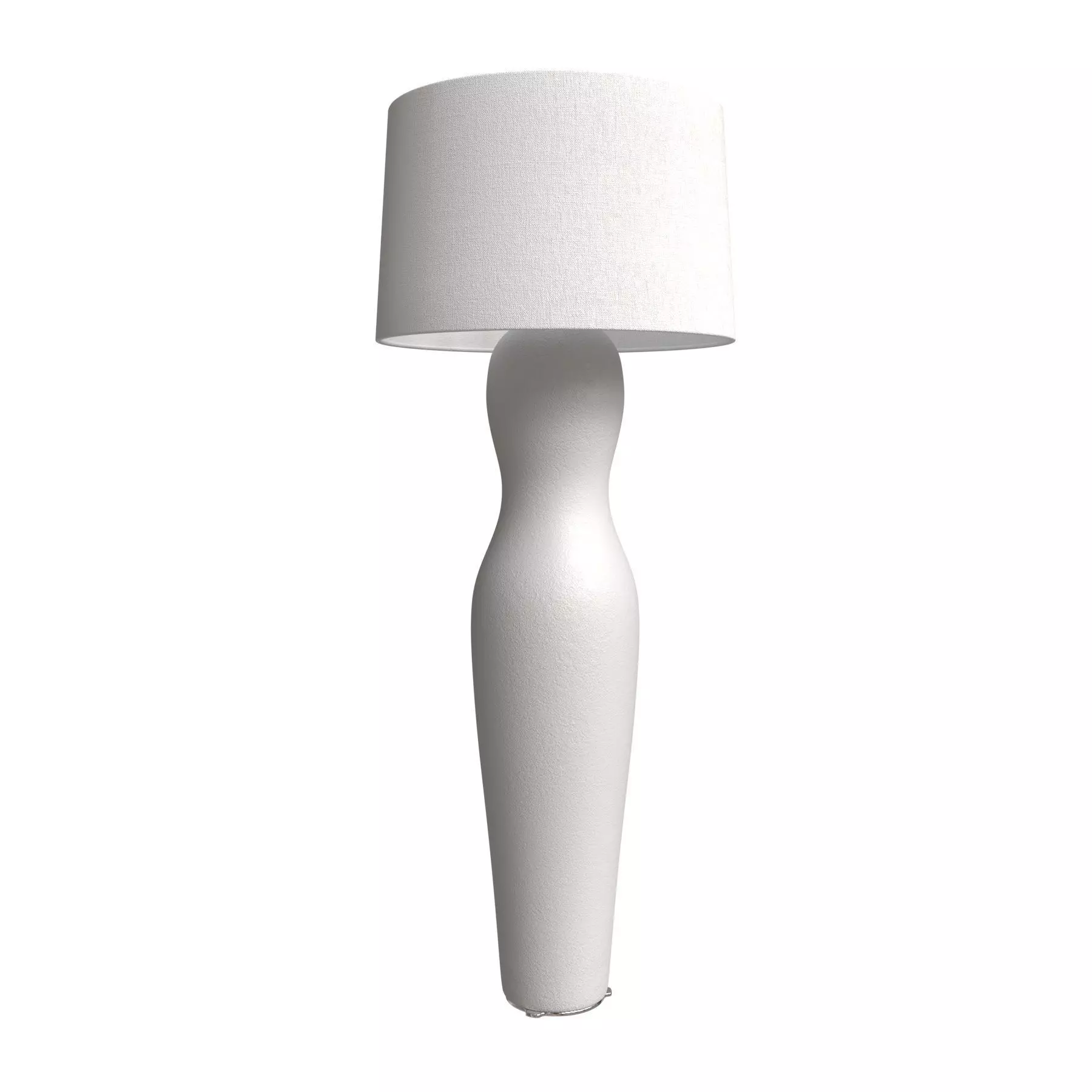 Contemporary Besame Floor Lamp in Cream Lacquer by Robert Kuo 3D model_0