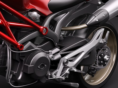 ducati monster 2009 3D model_2