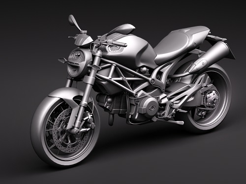 ducati monster 2009 3D model_8