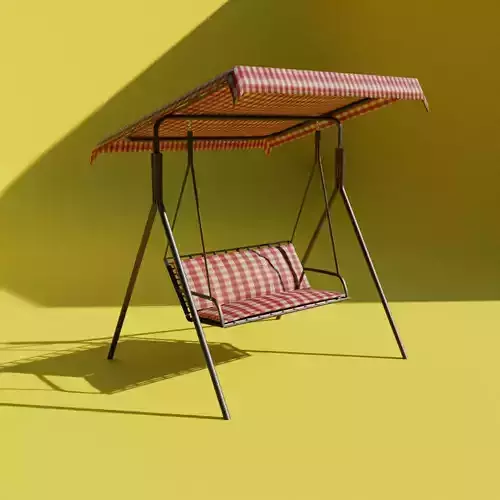 Modern Garden Swing  Patio Bench 3D Model 3D model