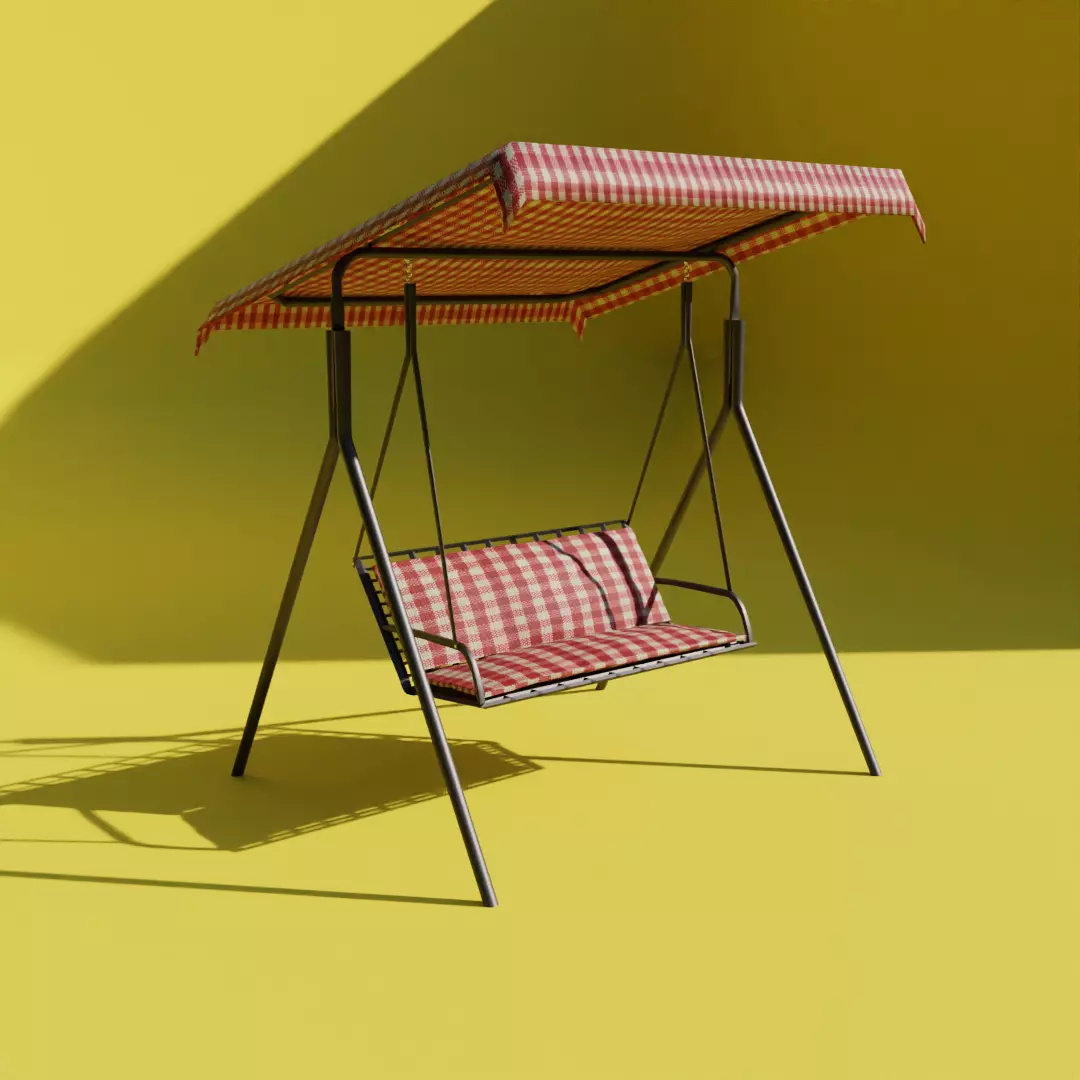 Modern Garden Swing  Patio Bench 3D Model 3D model_0