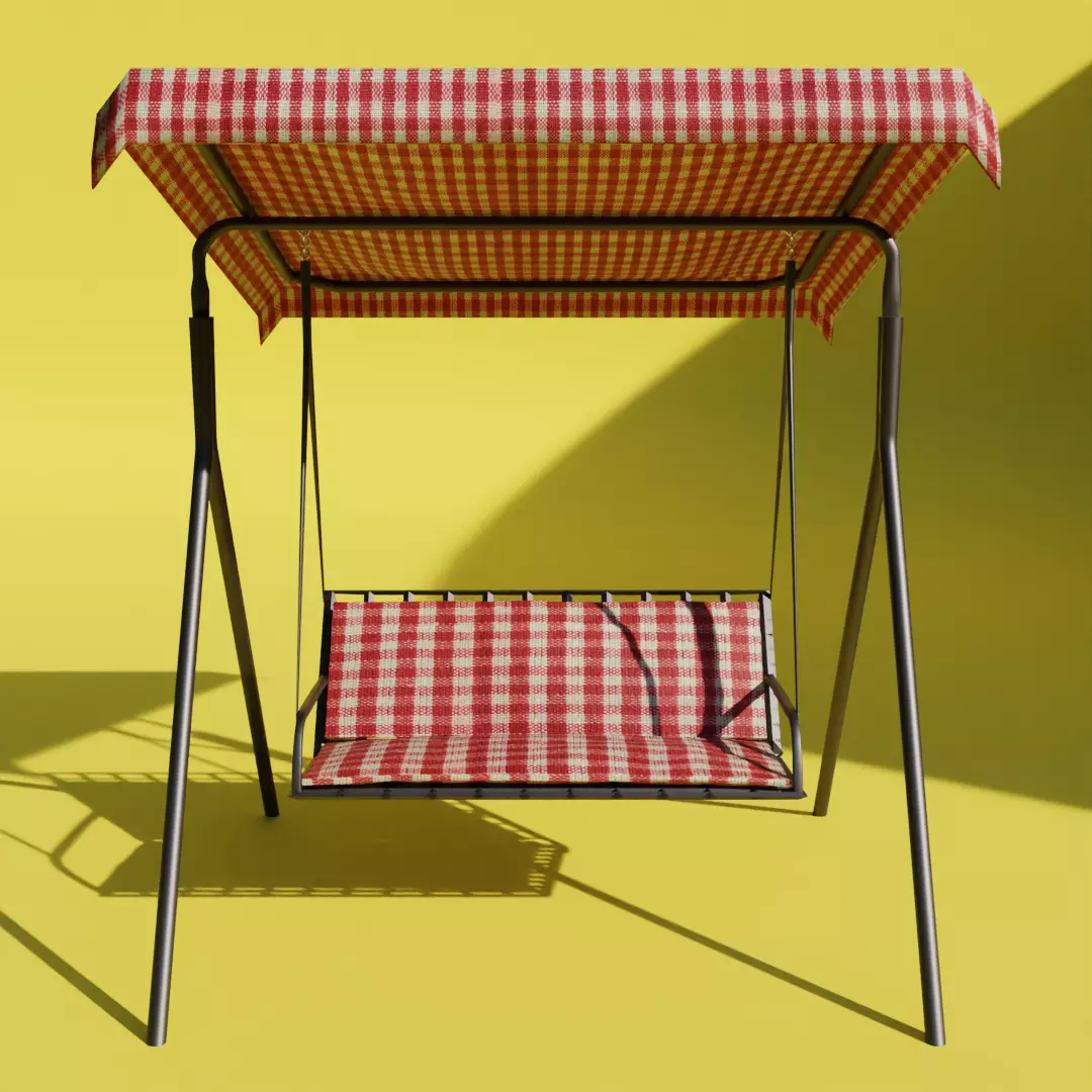 Modern Garden Swing  Patio Bench 3D Model 3D model_2