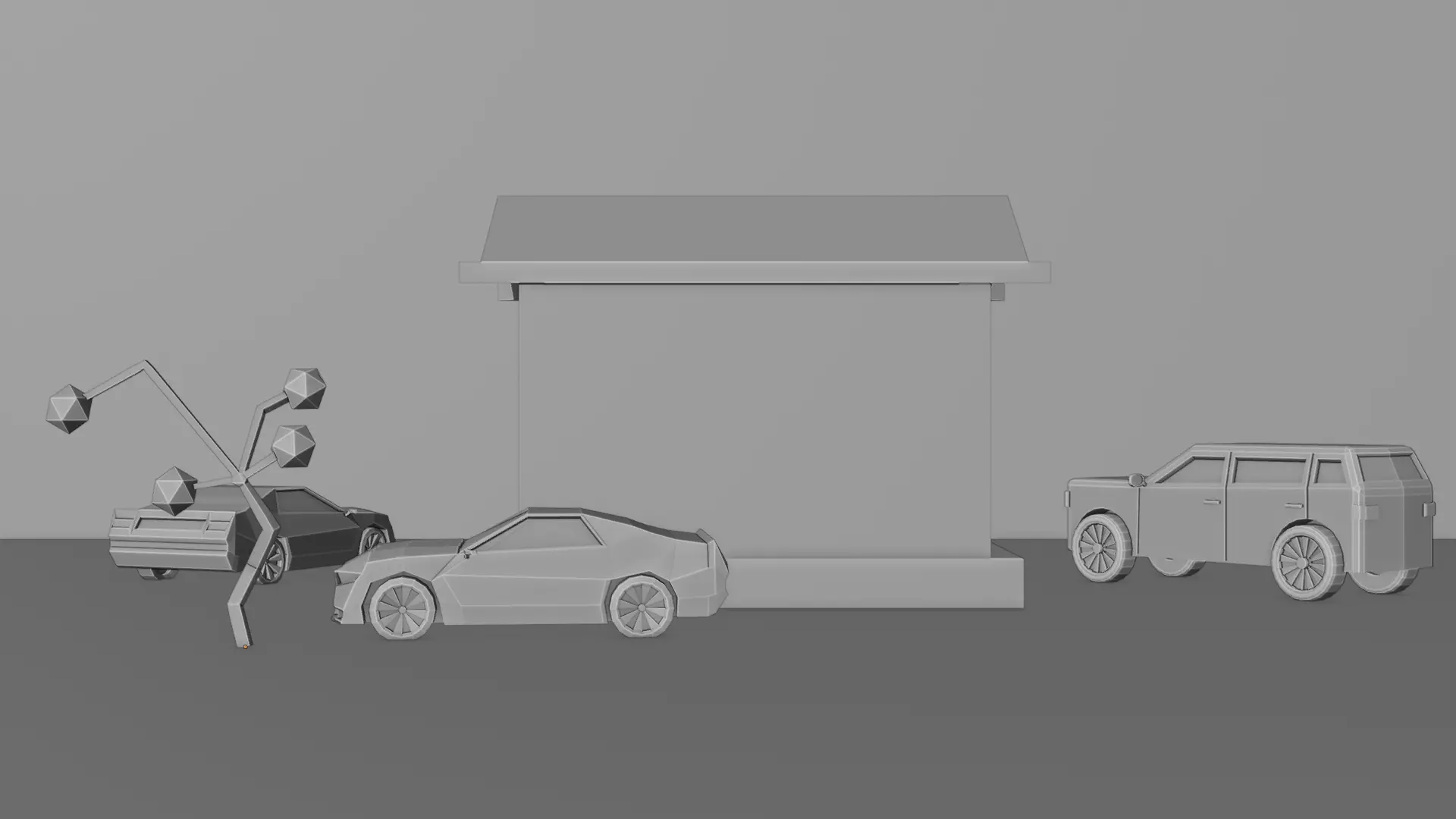 Low poly house enviroment Low-poly 3D model_7