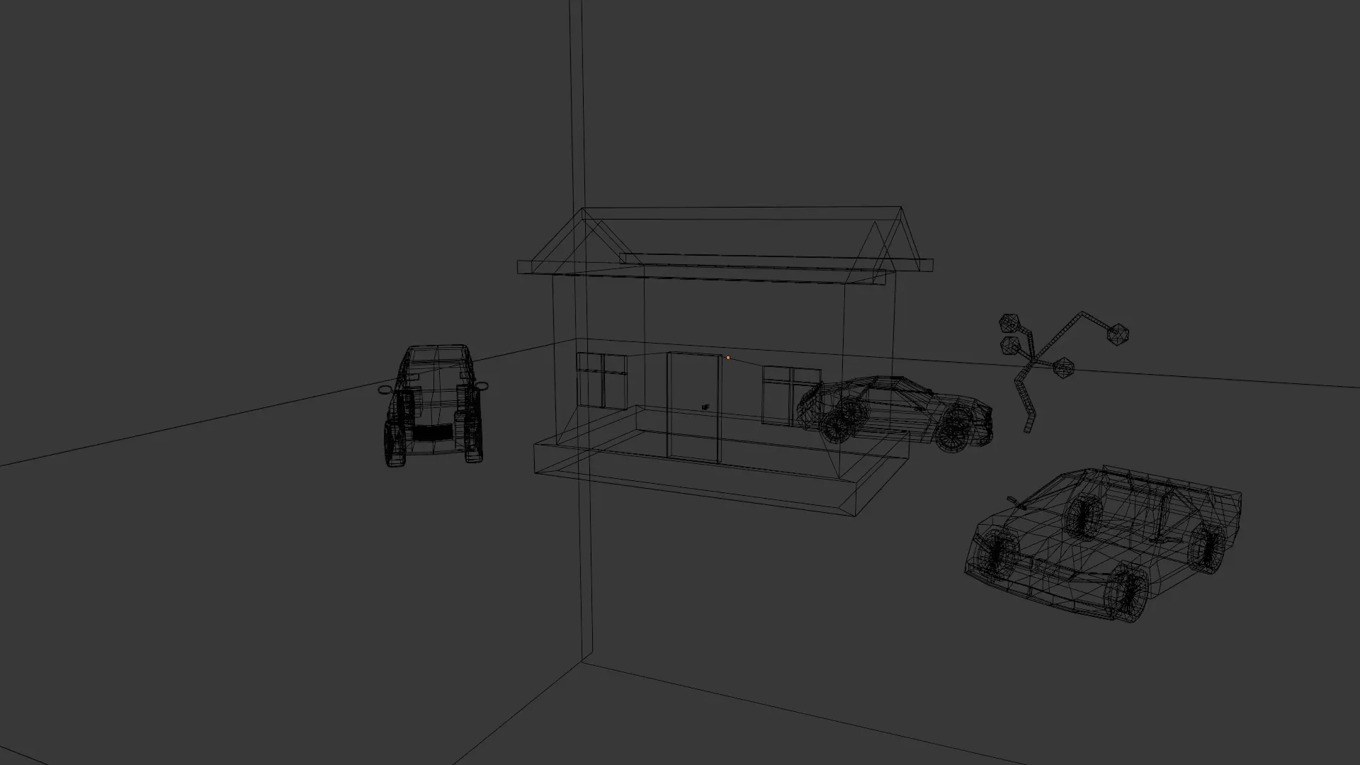 Low poly house enviroment Low-poly 3D model_12