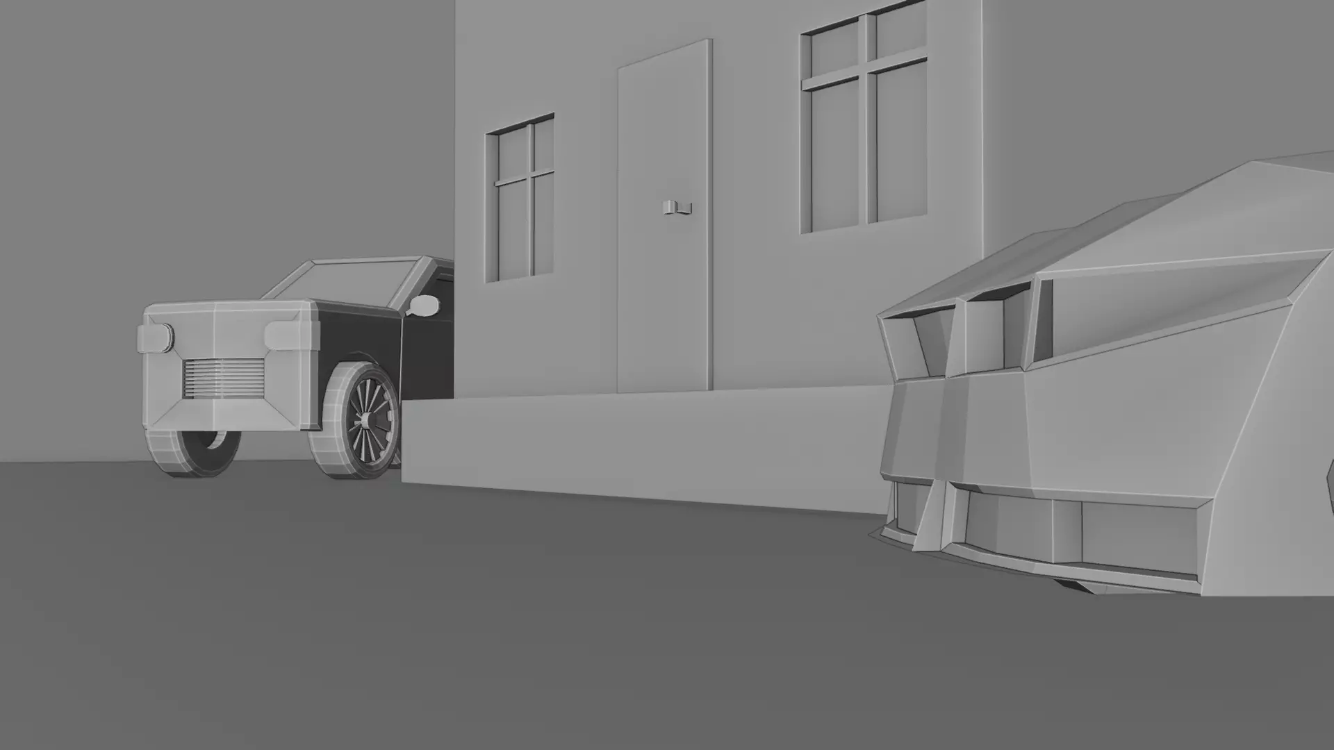 Low poly house enviroment Low-poly 3D model_10