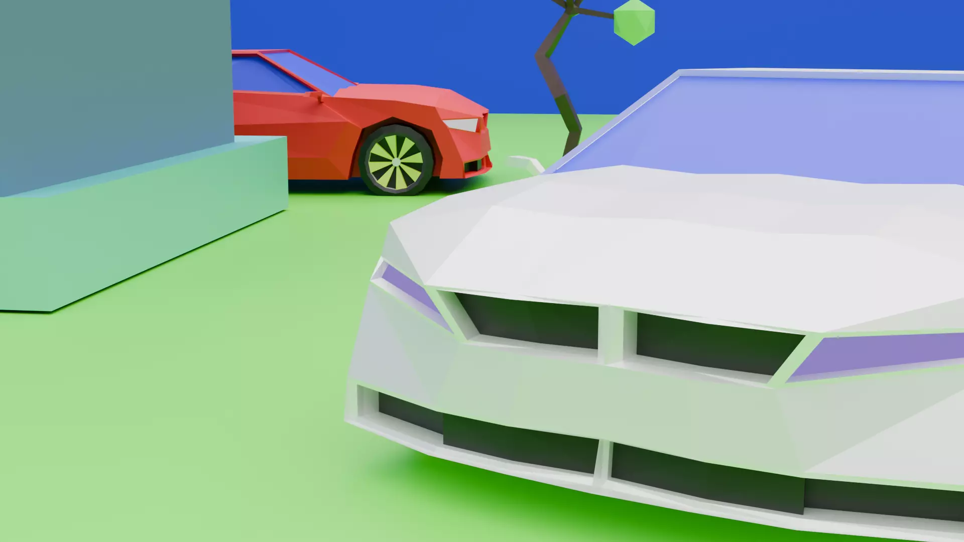 Low poly house enviroment Low-poly 3D model_2